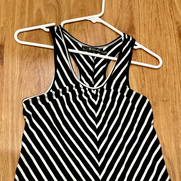 Striped black and white racerback maxi dress S/M - Picture 5 of 6